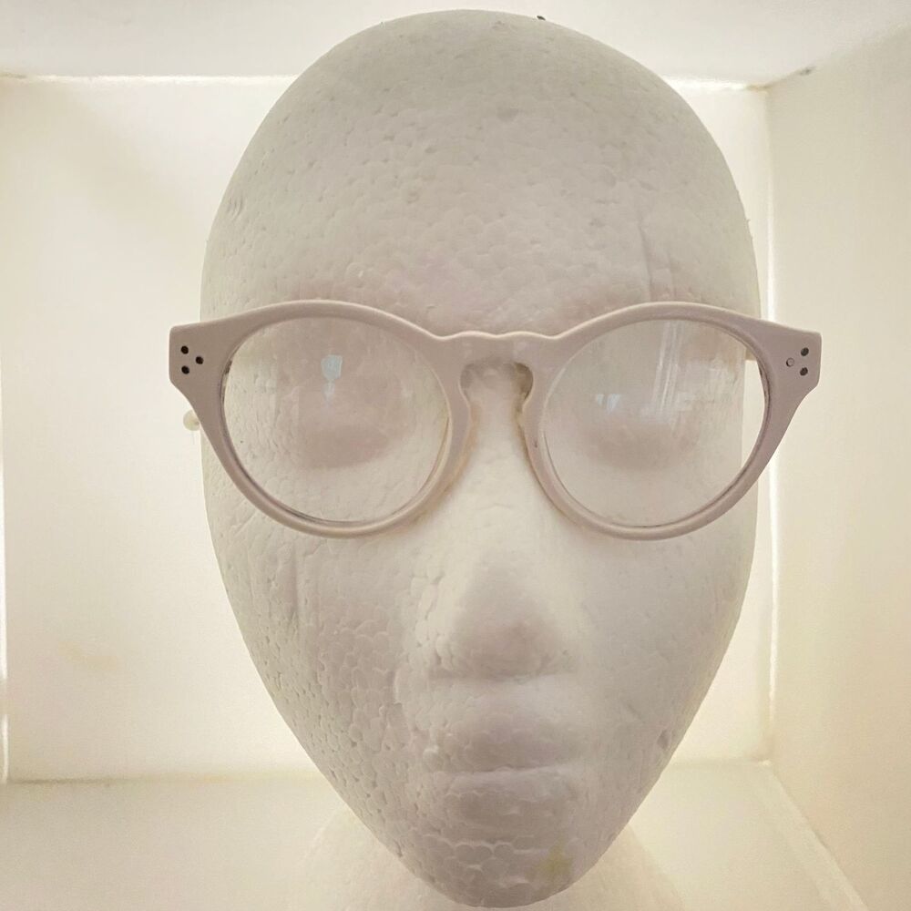 #5768 Zenni Childs Circular Eyeglass White with Cheetah Print Frames Only